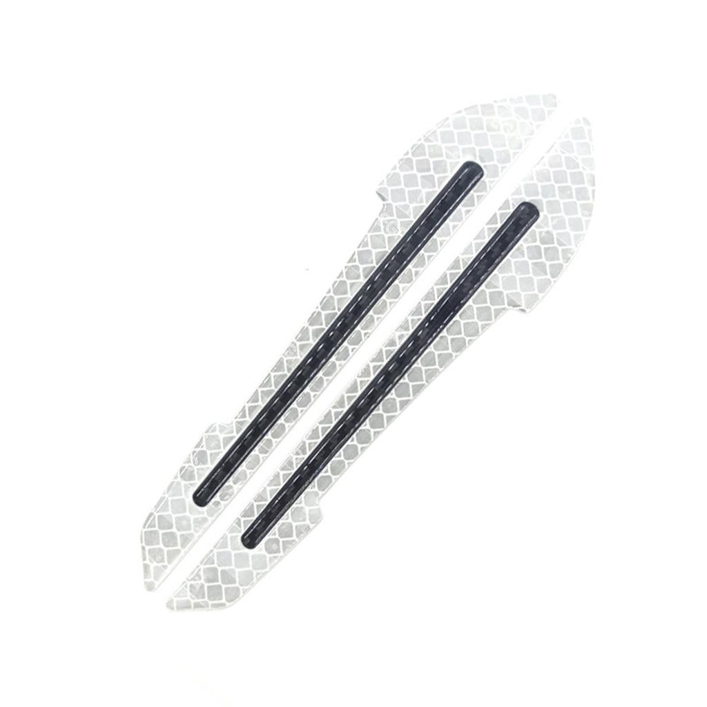 2Pcs Reflective Car Stickers Rearview Mirror Protection Stickers Collision Protection Strips Universal Auto Exterior Accessories