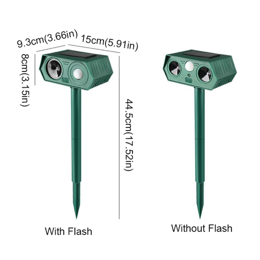 Waterproof Ultrasonic Animal Repeller Flashing Light Motion Sensor Repellent Agricultural
