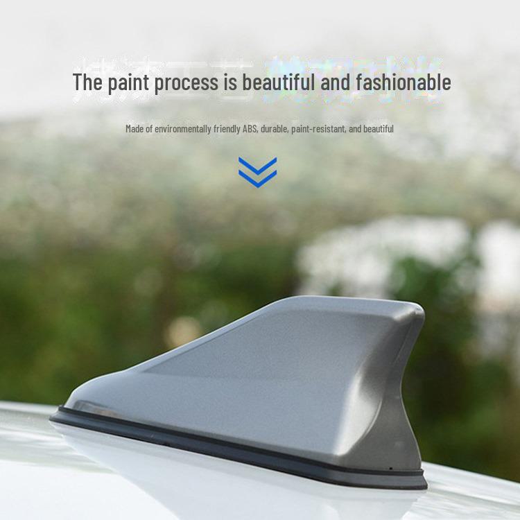 Second-Generation Shark Fin Car Roof Antenna – FM/AM Signal Booster, Decorative, No Drilling Required
