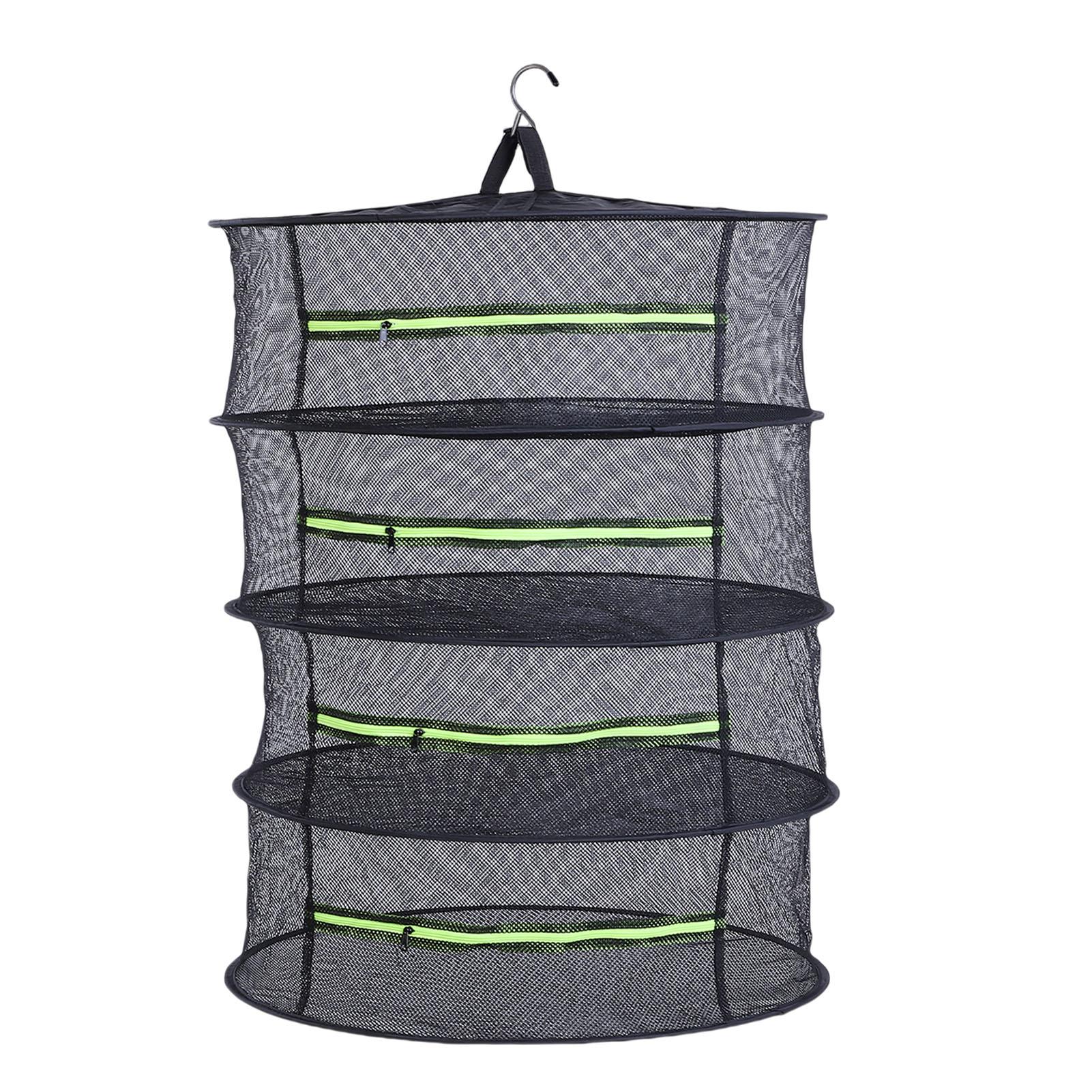 

Mesh Drying Rack, 4 Layer Nylon Hanging Basket for Outdoor Camping