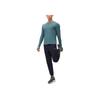 SAUCONY Moisture Wicking Breathable Solid Color Long Sleeve Knit Shirt Men Tops Grass-Green SC2249047B-GE25