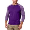 Men's Casual Solid Color Buckle Quick Dry Shoulder  Long Sleeved
