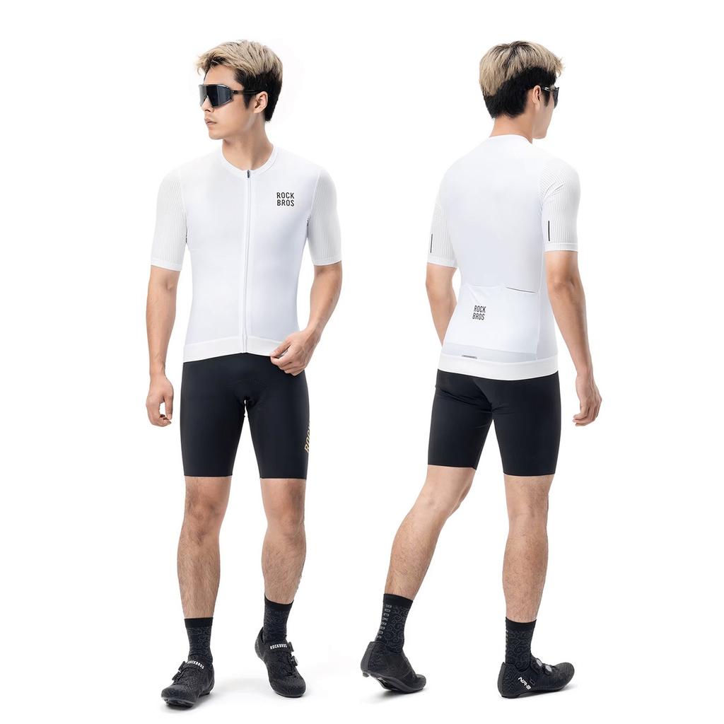 T-shirt de Vélo à Manches Courtes Taille Xxxl - Blanc