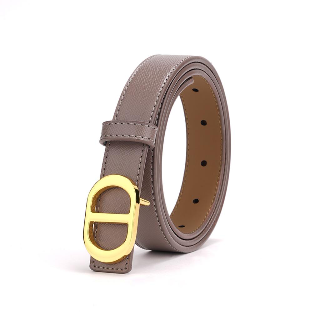 Smooth Buckle Women's Genuine Leather Belt Two-color Dual-purpose Versatile Decorative Jeans Trousers Cowhide Belt Women's Belt