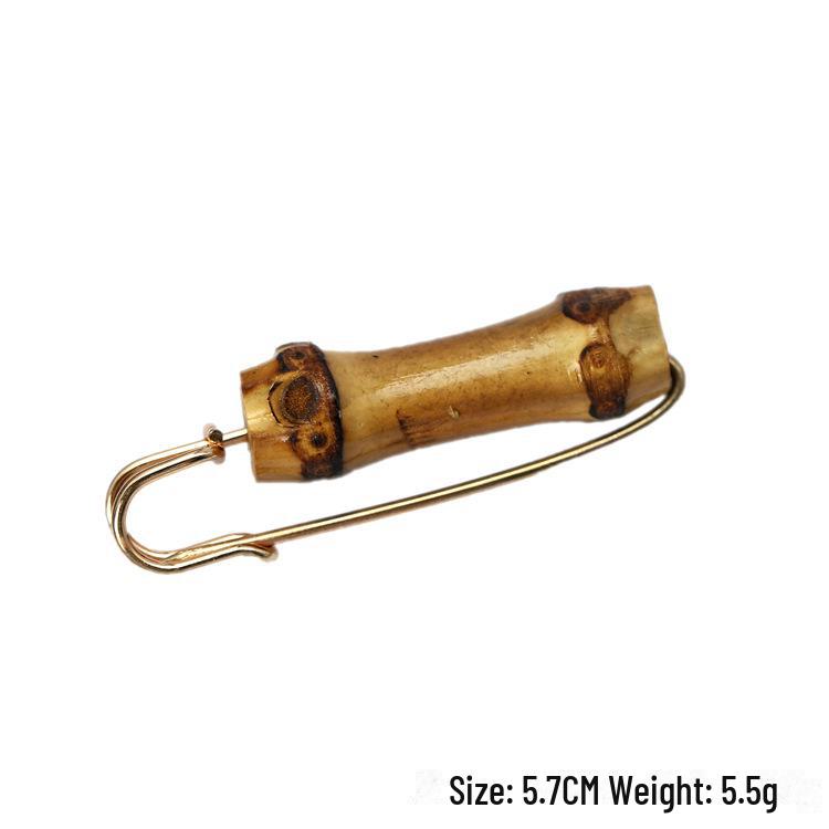 "Broșă Pin Pasăre Retro din Aliaj, Ramură de Bambus, pentru Cardigane de Damă"