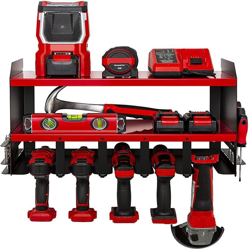 Wytrzymały, ścienny stojak do przechowywania narzędzi na wiertarki