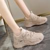 Modemarke Damenmode Sneaker 2024 Herbst Beliebte Damen Casual Sneaker Vielseitige Schnür-Dad-Schuhe