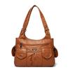 2023 Patchwork PU Crossbody Shoulder Bag for Women - European and American Style, Large Capacity Handbag