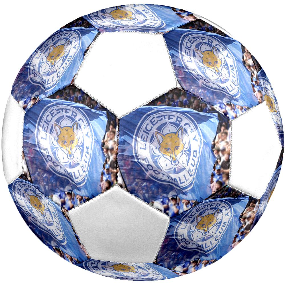 Pallone da Calcio Leicester City taglia 5, colorato, adatto a tutte le età, cucito a macchina, materiale PVC, qualità da competizione, durevole e ad alto rimbalzo