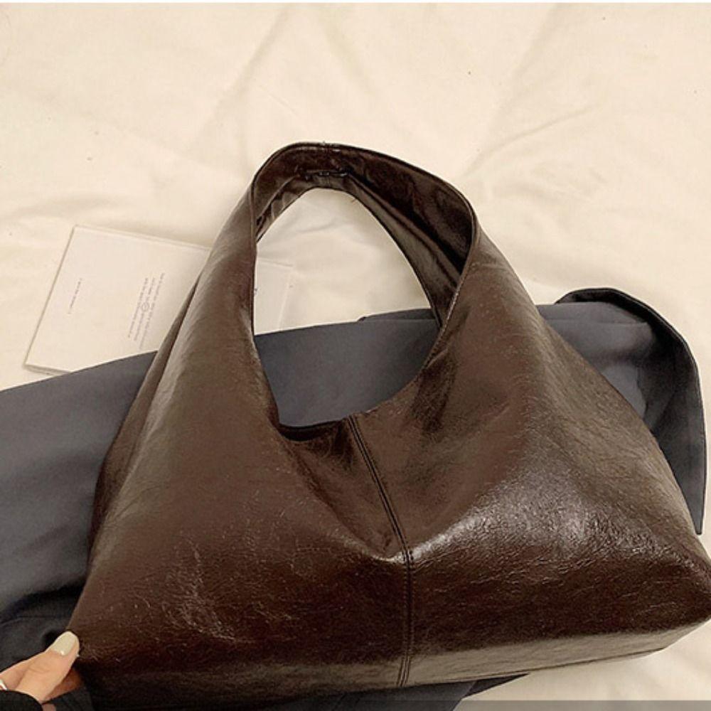 Borsa a Tote Retro PU Borsa a Tote Stile Coreano Borse da Sottobraccio Dolce Grande Capacità Borsa a Mano Impiegato/a