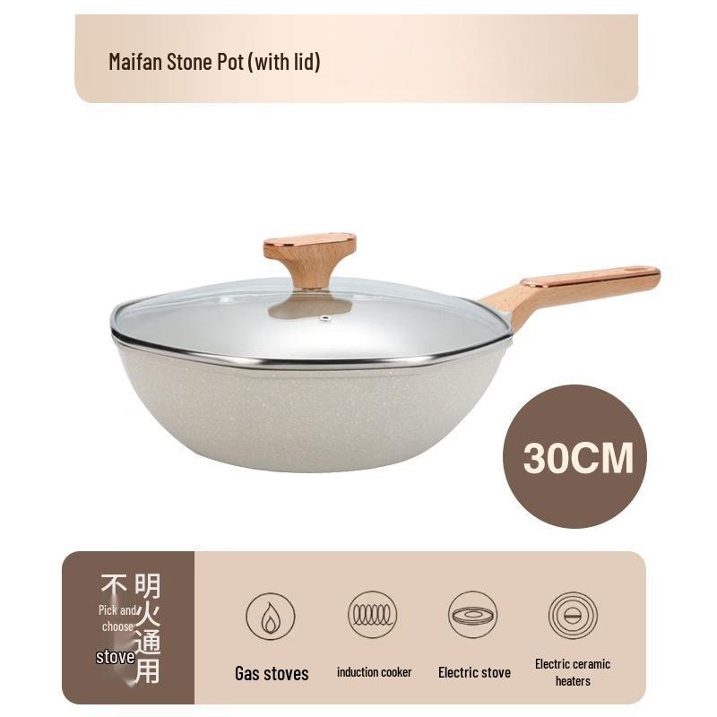 Zhi Shi 30cm Stone Wok with Lid