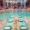 2Pcs Hanging Banner Ocean Themed Party Round Sequins Backdrop Board Decor Sea Bubble Curtain Birthday Wedding Party Supplies