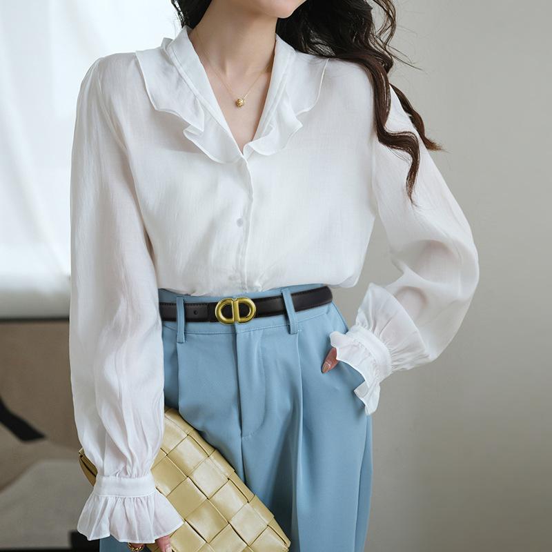 Ladies Belt Letter Alloy Buckle Simple Decorative Belt Leather Student Daily Casual Wear