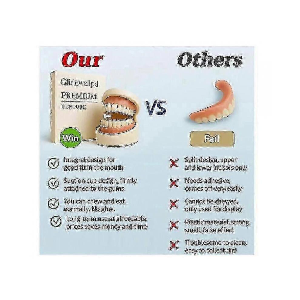 Glidewellpd - Premium Silicone Denture, Smileasego Premium Dentures Full Mouth