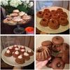 12PCS/Set Mini Cake Pan Non Stick Silicone Cupcake Liners Pumpkin Shape Mold Donuts Cornbread Jellies Dessert Baking Tray