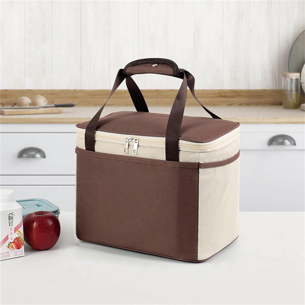 Thermal Lunch Bag for Travel and Outdoor Activities Waterproof Lining Suitable for Office and Picnic Reusable Lunch Bag