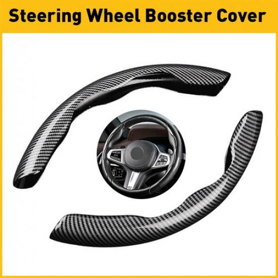 

Carbon Fiber Universal Car Steering Wheel Booster Cover Non-Slip Accessories 2x