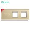 Bseed EU-Standard Kristallglas Schalterrahmen Selbst-Design Steckdosenleiste DIY Teil Heimwerker Weiß Schwarz Gold Grau 228mm
