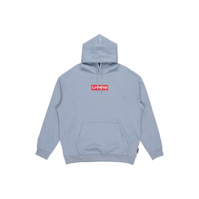 Li-Ning Fleece Sports Casual Embroidered Logo Hoodie Unisex Hoodies Firestone-Blue AWDR569-3