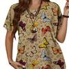 Summer Women's 3D Printed Crew Neck T-Shirt Fashion Versatile Breathable Trend Casual