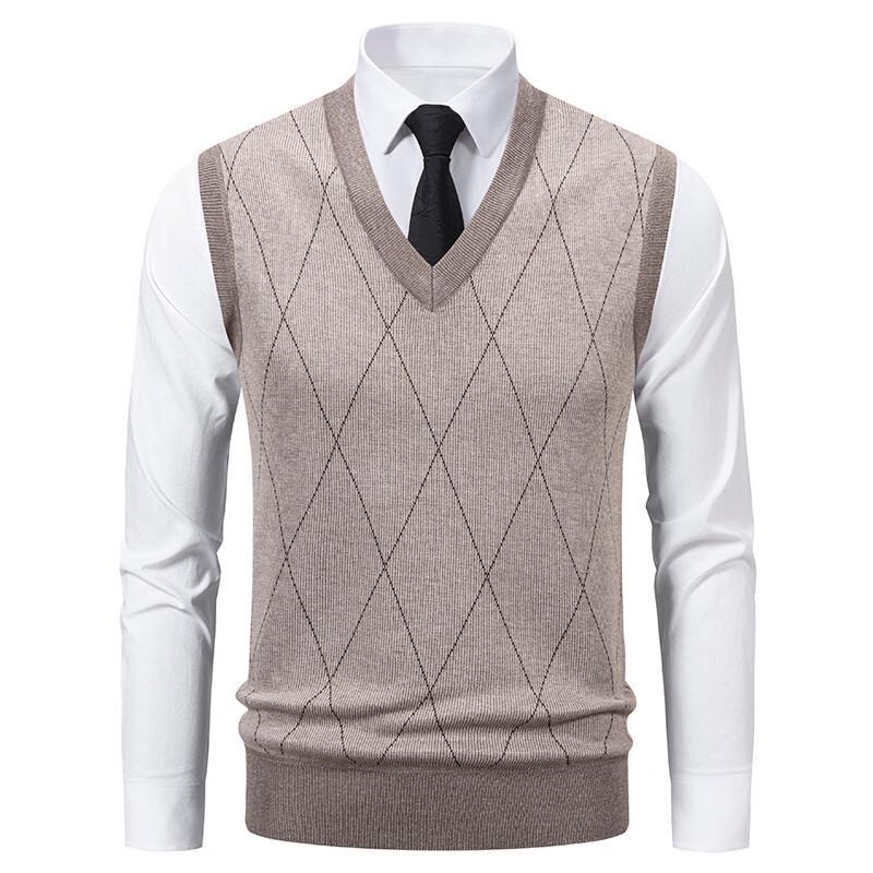 Langsha Men's V-Neck Sleeveless Pullover Vest