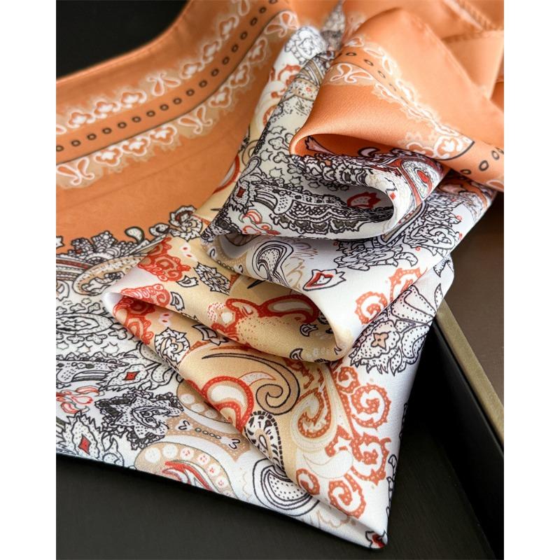 Women S Korean Style Printed Classic Square Scarf For Sun Protection