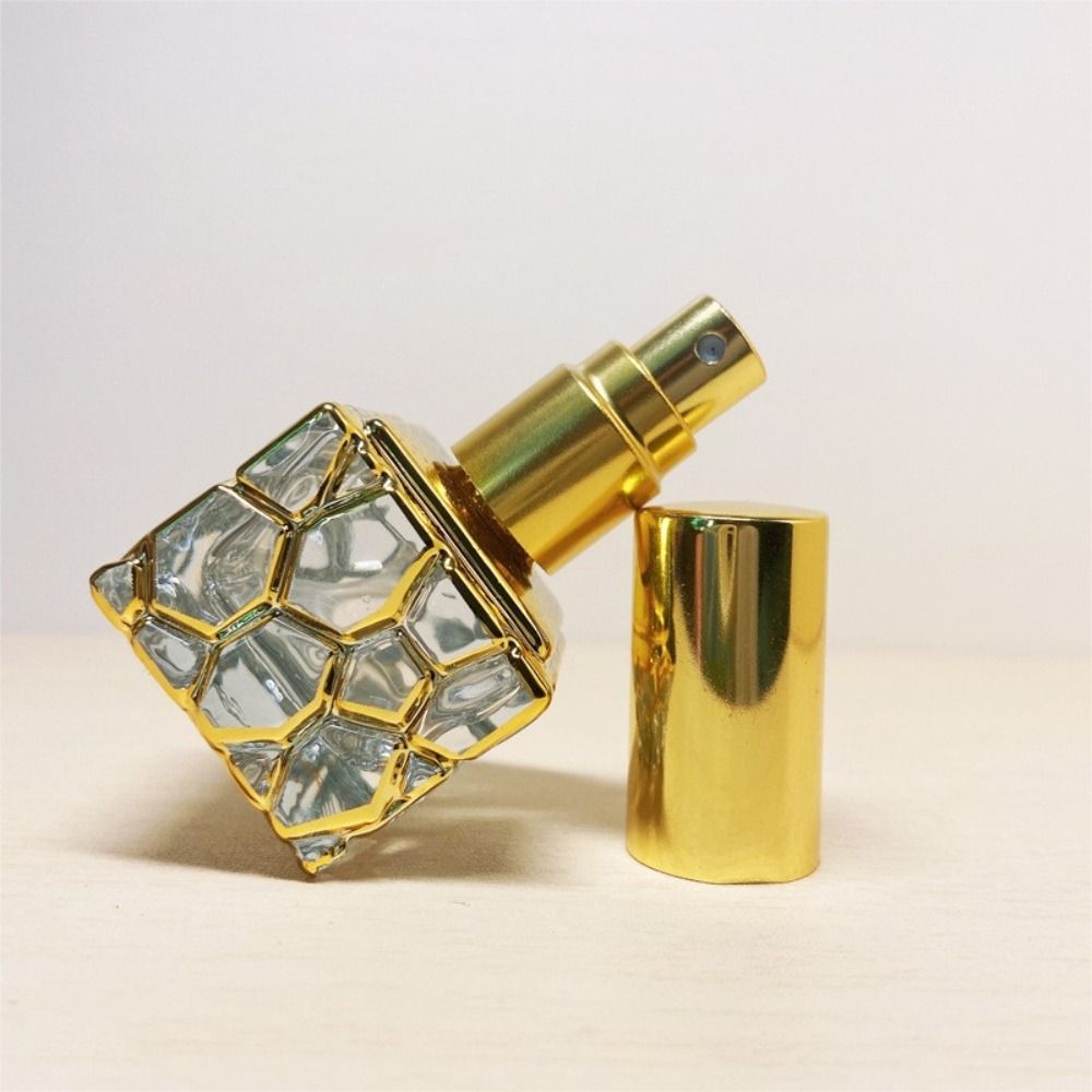 Luxury Glass Refillable Electroplating Cosmetics Aromatherapy Sample Vial Bottle Mini Spray Bottles Atomizer