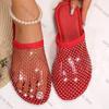 Fashion Women Slippers 2025 Women Summer New Round Head Slippers Water Diamond Flat Home Anti-skid Sandals Slides Women Zapatos De Mujer