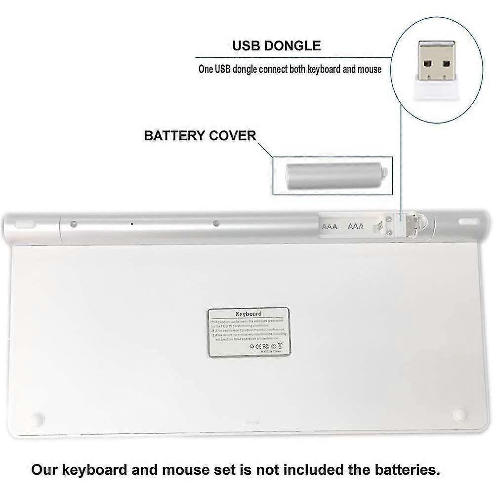 Wireless Keyboard And Mouse For Apple Imac Windows Or Android (2.4g Wireless)