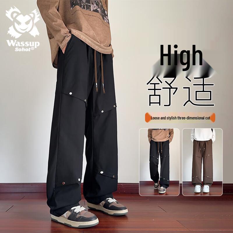 

Wassup Sohot Men s Casual Straight Cargo Pants 3XL