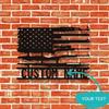 Vintage Gun Metal Tin Sign American Flag Wall Decor Handcrafted for Home Patio Office