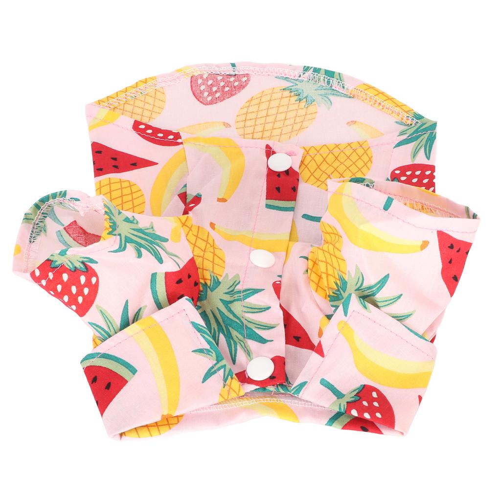 Hund Frucht Print Shirt Atmungsaktiv Kühl Modisch Niedlich Haustierkleidung für Frühling Sommer