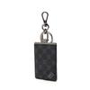 Black Leather Dd Logo Keyring Dbho2e138