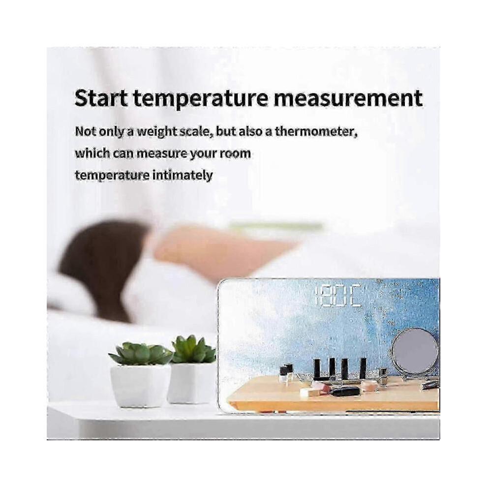 Travel Scale for Body Weight, Small Portable Body Weight Scales Digital Bathroom Mirror Scale Mini Electronic Scale for Personal Health Usb Charge Hwy