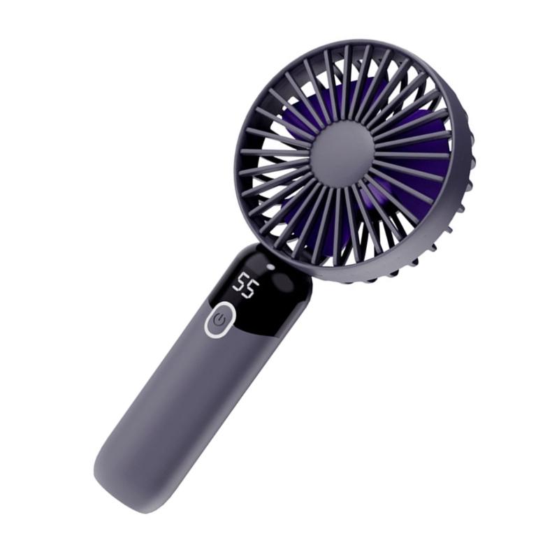 Portable Fan Powerful Handheld Fan Rechargeable 6 Speed Digital Display Fan