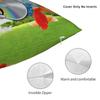 Frutiger Aero CD Listening To Music Fish Square Pillow Case  Cushion Covers Awesome Polyester Decor Pillowcase for Home 40x40cm