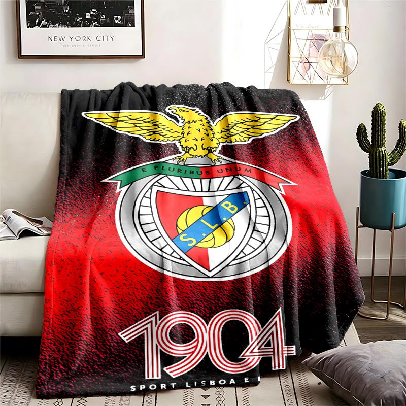 Sport Lisboa e Benfica Theme Blanket Suitable For Beds Sofas And Camping Perfect For Both Men And Women Comfortable Bedding All Year Round
