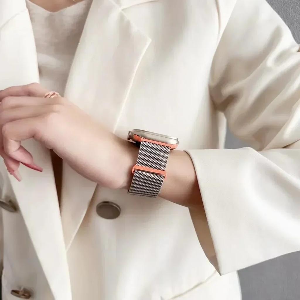 Milanese Case+Strap for Apple Watch Band Ultra 49MM 41mm 40mm 44mm 38 42mm TPU Screen Iwatch Series10 9 8 7 6 SE 5 4 Correa 45mm