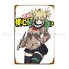 Cute Anime Girl Metal Sign Personalized Garage Decoration Party Wall Decor Tin Sign Poster