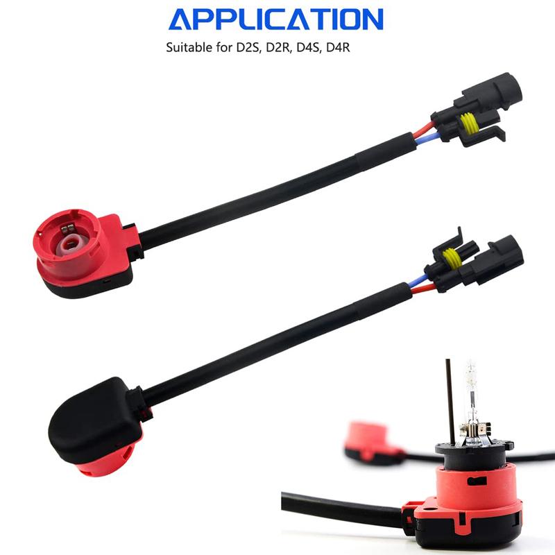 2pcs HID Relay Harness D2S D2R D2C 35W/55W AMP Plug Wiring Adapter Bulb/Ballast Connector