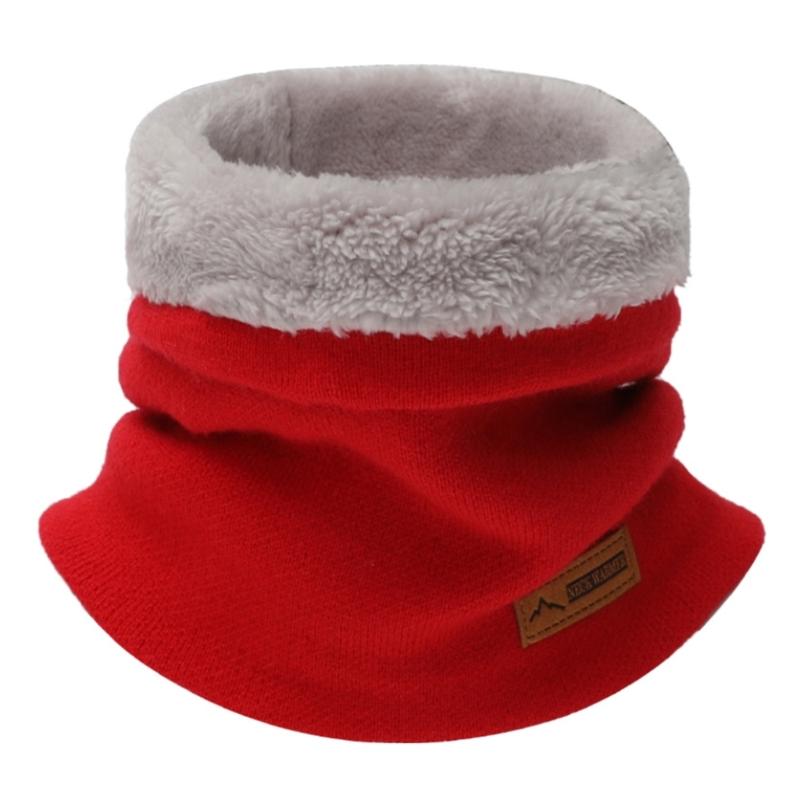 Inner Plush Neck Warmer Winter Neck Windproof Scarf for Woman Face Cover Scarf