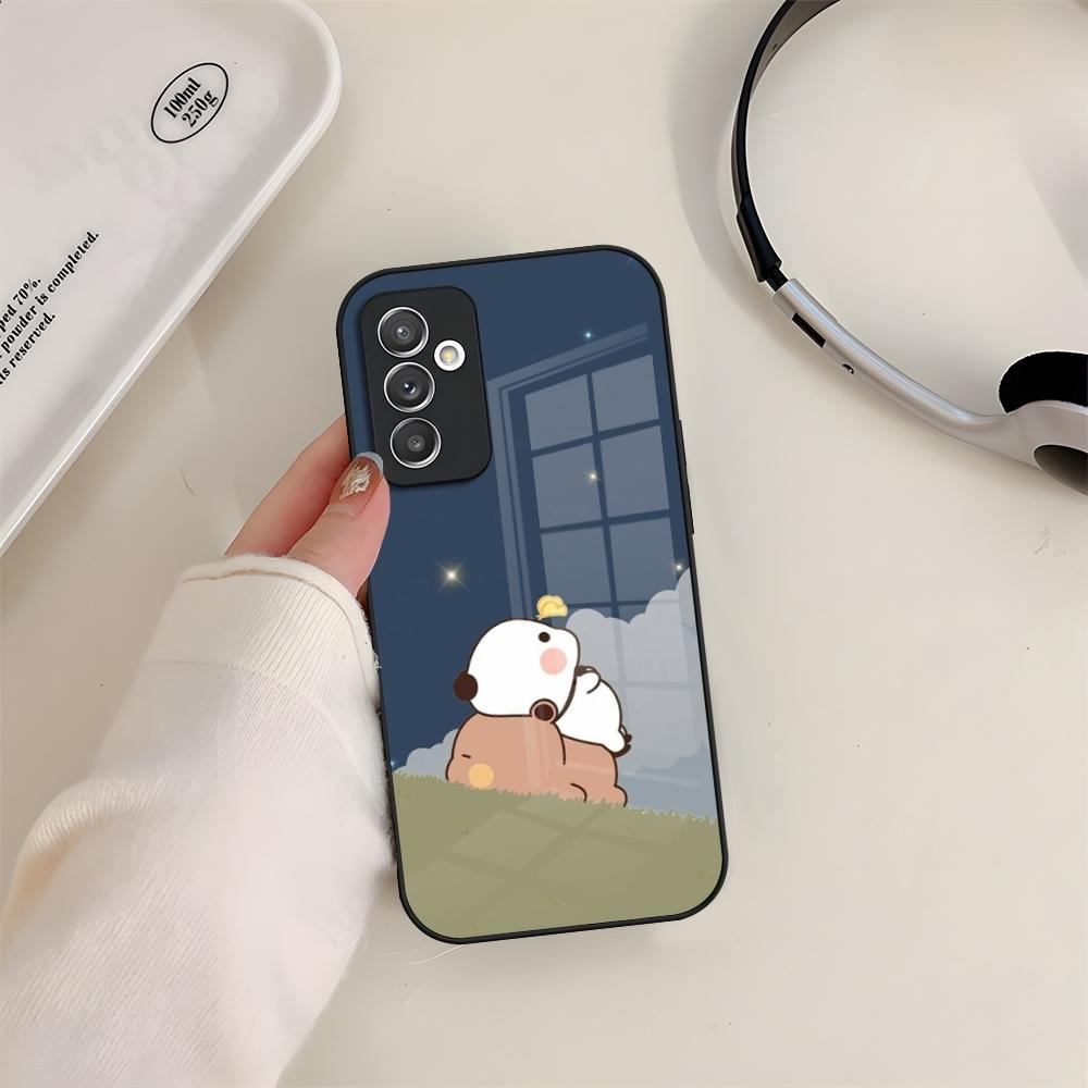 Bubu Dudu Phone Case Glass For Samsung S24 S23 S20 S25 S21 S22 Ultra Fe Plus A05 A06 A16 A26 A36 A56 Coque