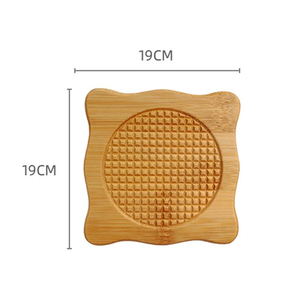 7.5 Inch Bamboo Trivets Heat Resistant Kitchen Decor Hot Large Coaster  for Table & Countertop