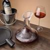 CLITON Handcrafted Vertical Stripe Glass Wine Decanter