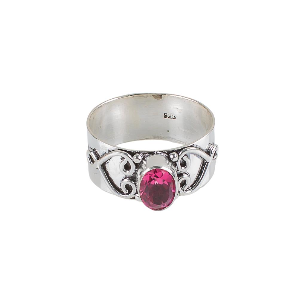 Pink Tourmaline Gemstone 925 Sterling Silver Jewelry Handcrafted Statement  Ring RR-16-2