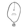 Spiraled Pendant Necklace Vintage Alloy Star Charm Neckchain Handmade PU Cord Neckwear Fashionable Neck Jewelry Gift
