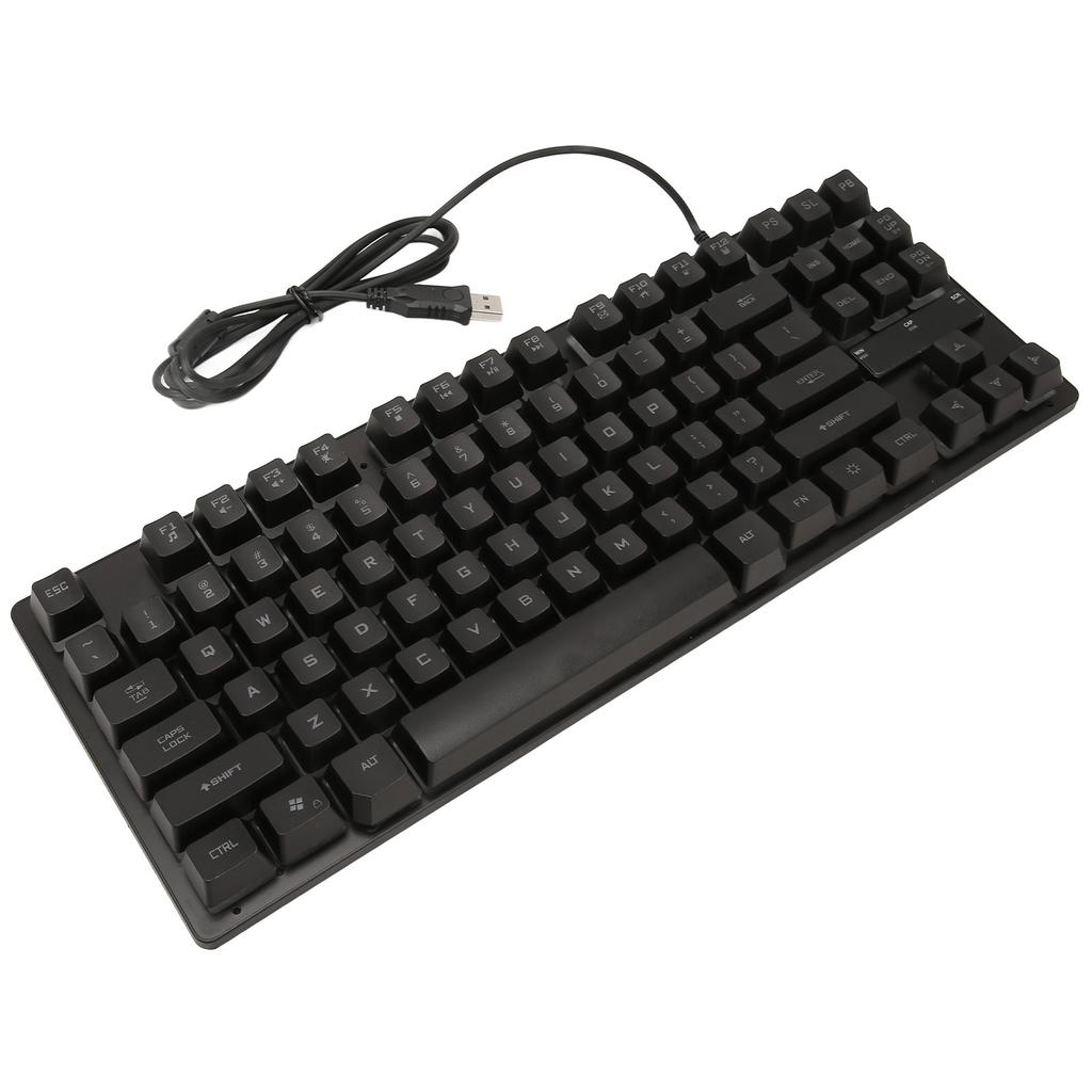 Kabelgebundene Gaming-Tastatur 87 Tasten Ergonomisches Farb-Hintergrundbeleuchtungsdesign Desktop Notebook Computer Zubehör