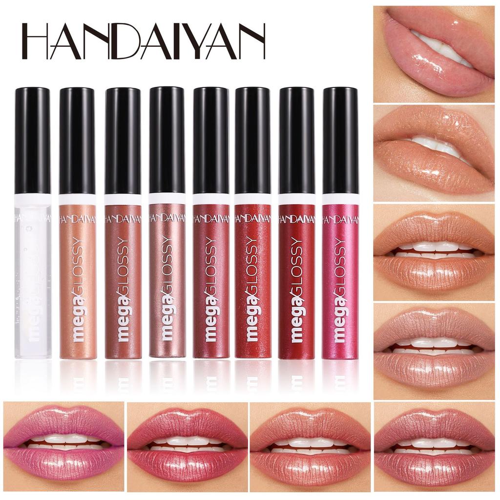 Lesk na rty Dlouhotrvající Hydratační Tekutá rtěnka Třpytivý finiš Glazura na rty Všestranné Odstíny bobulově červené a nude Lehký make-up na rty