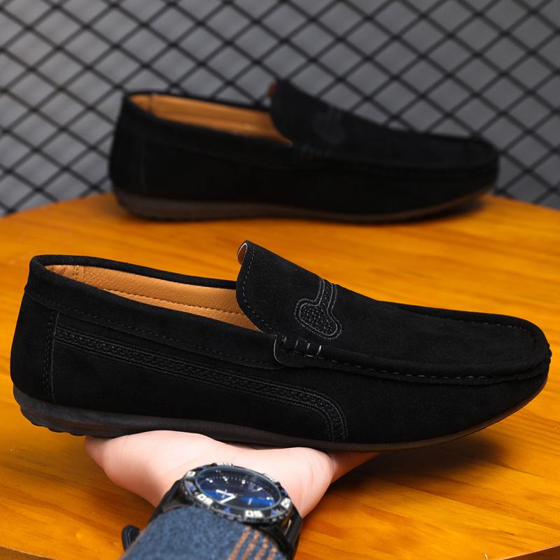 Fashion Fashion Mens Driving Shoes Lightweight Suede Lazy Shoes Male Breathable Slip-on Men Casual Shoes Comfortable Loafers Moccasins