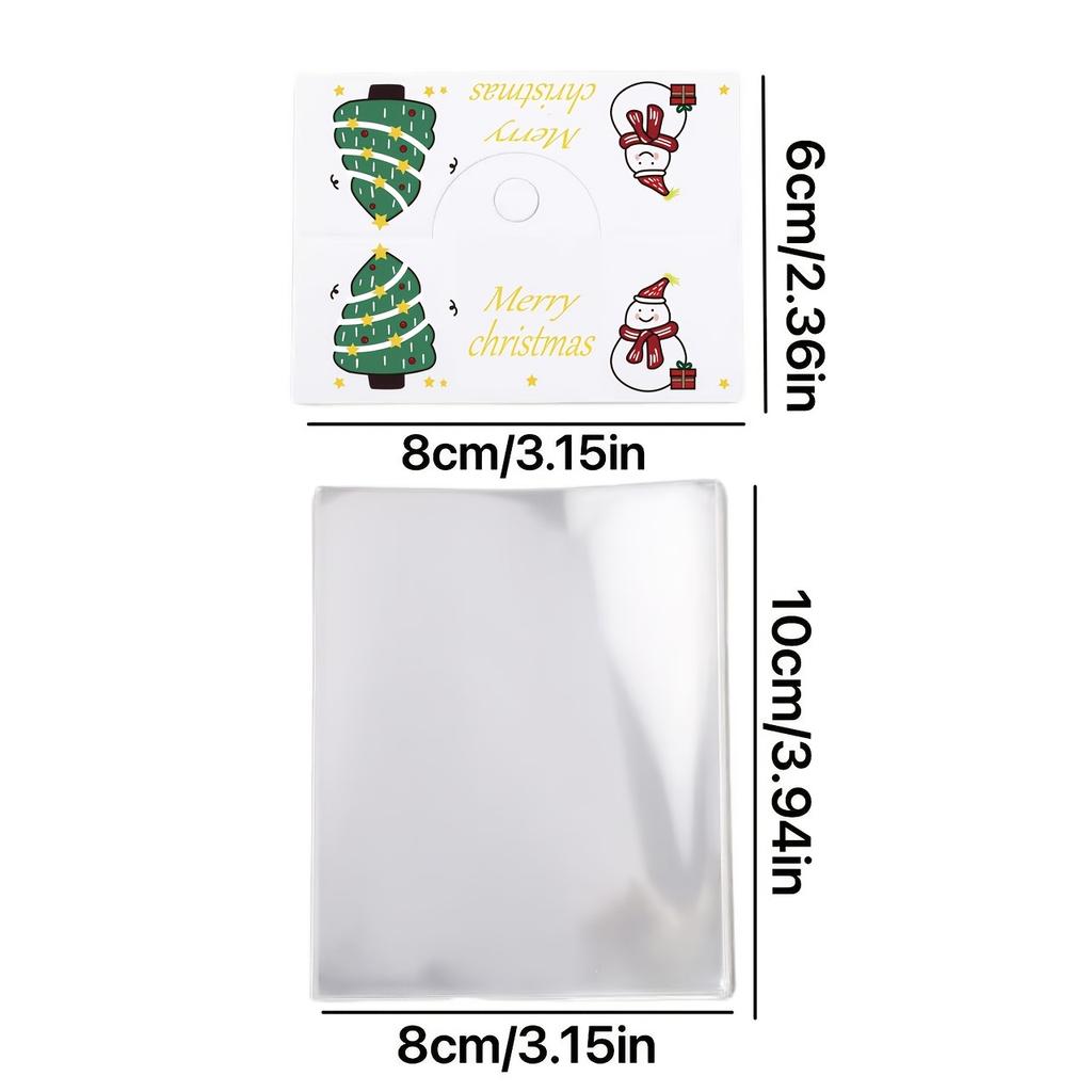 50Pcs Christmas Jewelry Display Kit, Christmas Cards for Bracelet Earring Keychain, Small Business Craf